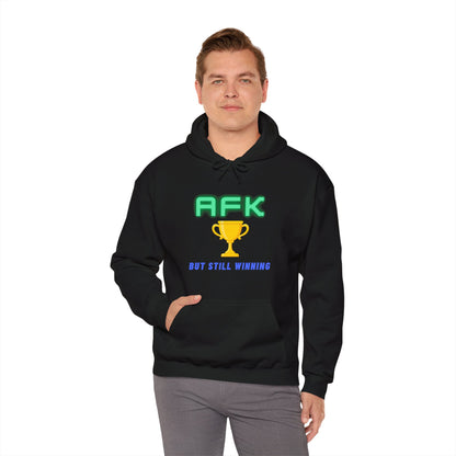 AFK But Still Winning Hoodie - Unisex Heavy Blend Sweatshirt for Gamers