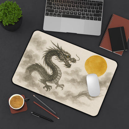 Elegant Dragon Desk Mat - Stylish Home Office Décor, Gaming Mat, Thoughtful Gift for Gamers & Professionals, Asian Aesthetic