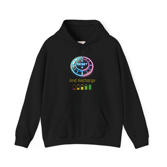 Reset and Recharge Graphic Hoodie for Relaxation