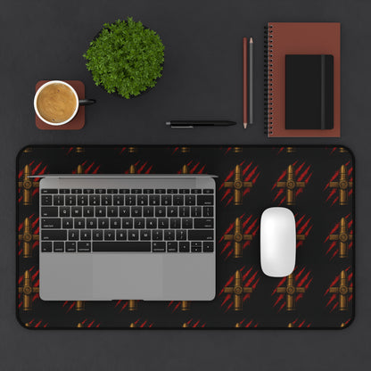 Desk Mat - Rebellious Style Bullet & Claw Design for Gamers and Creatives