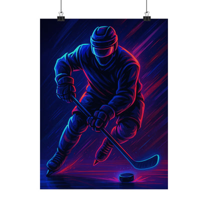 Hockey Gamer Poster – Game On, Glitched Out