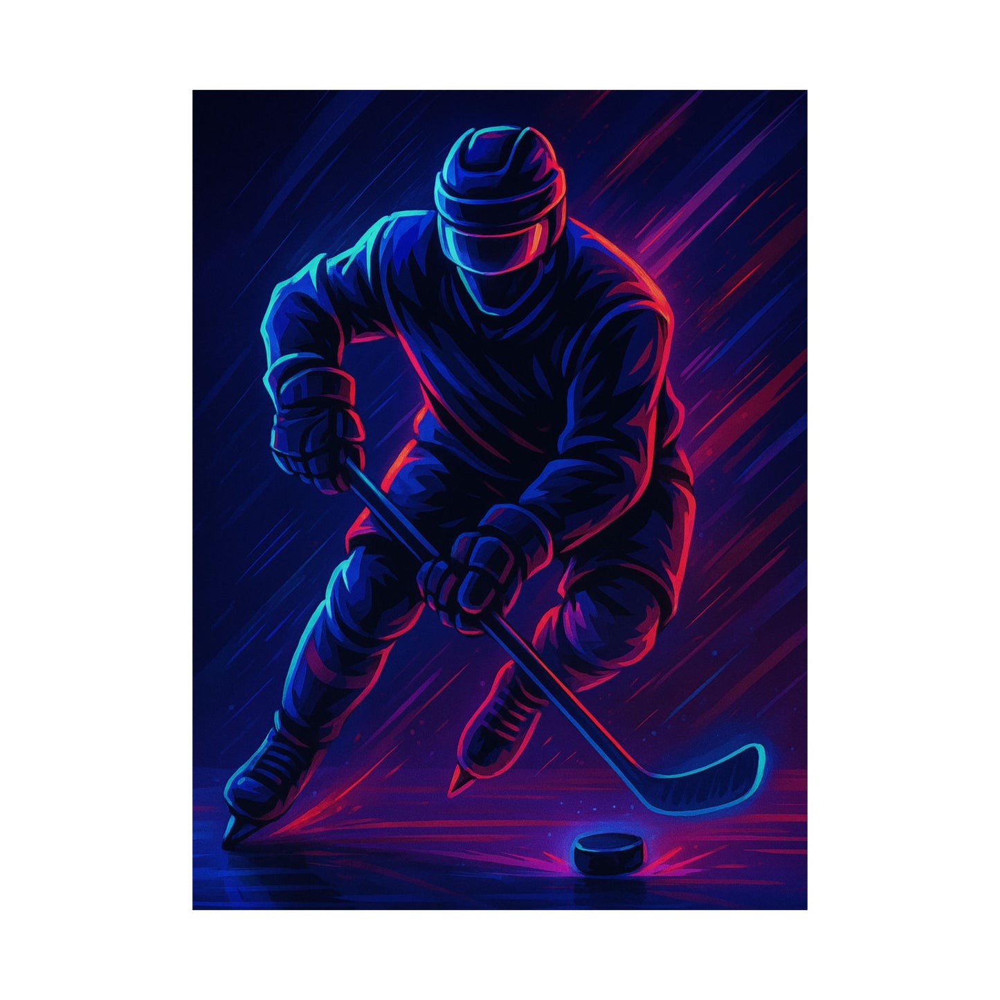 Hockey Gamer Poster – Game On, Glitched Out