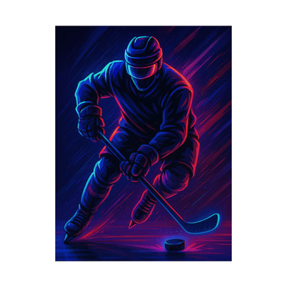 Hockey Gamer Poster – Game On, Glitched Out