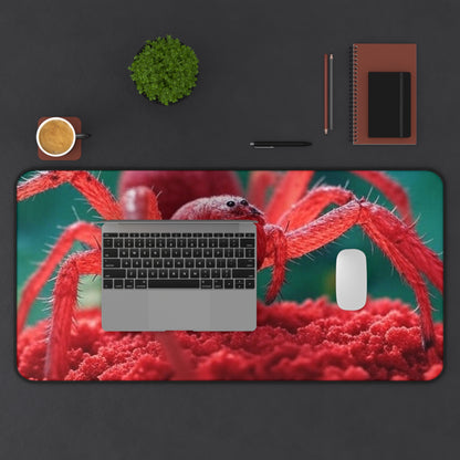 Vibrant Red Spider Desk Mat - Fun & Unique Office Decor