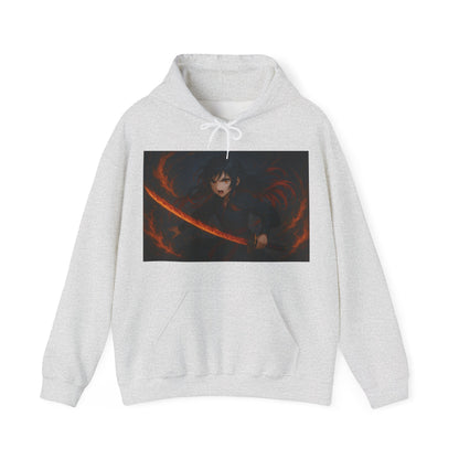 Fierce Samurai Hoodie, Anime Sweatshirt, Unisex Heavy Blend Hoodie, Cosplay Apparel, Gift for Anime Lovers