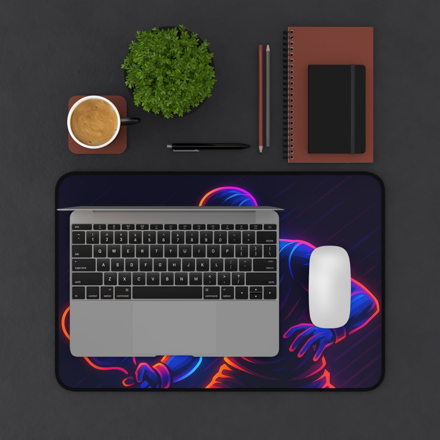Pickleball Gamer Desk Mat – Serve Up Neon Precision