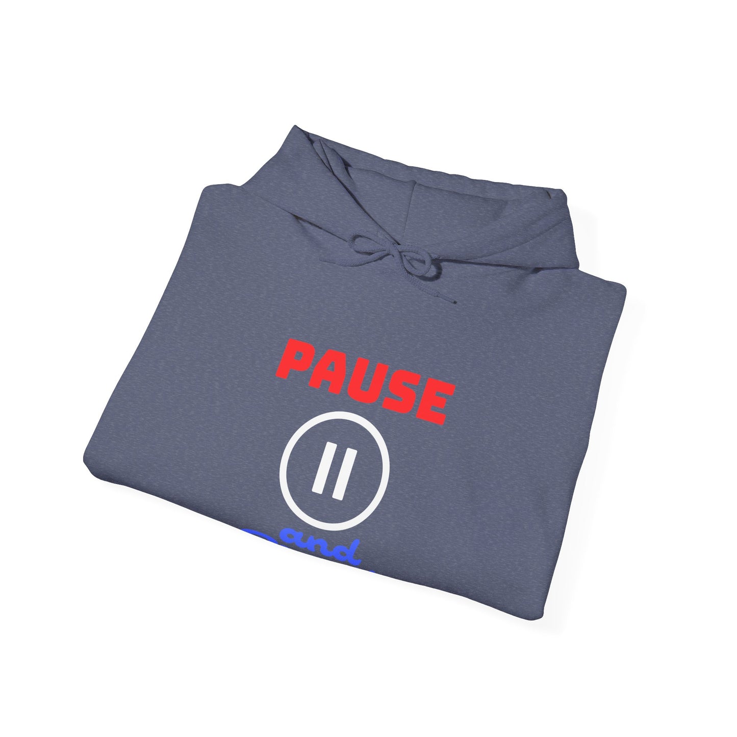 Unisex Heavy Blend™ Hooded Sweatshirt - 'Pause and Breathe' Motivational Hoodie for Relaxation