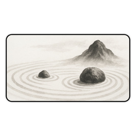 Zen Landscape Desk Mat, Meditation Office Decor, Japanese Inspired Desk Pad, Workspace Essentials, Gift for Home Office