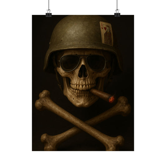 Ace – Tactical Skull Matte Poster