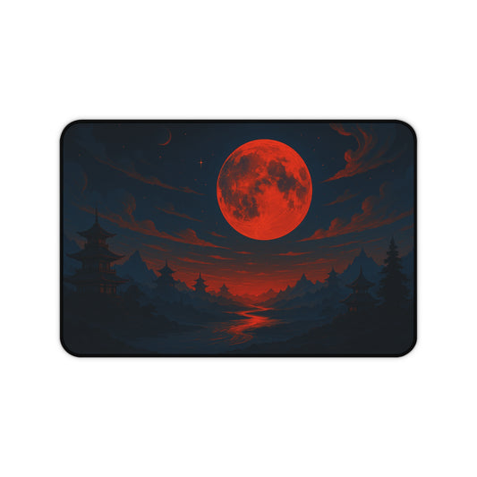 Moonlit Serenity Desk Mat - Aesthetic Office Decor, Gaming Mouse Pad, Moon Phase Gift, Nature Lover's Gift, Desk Accessories