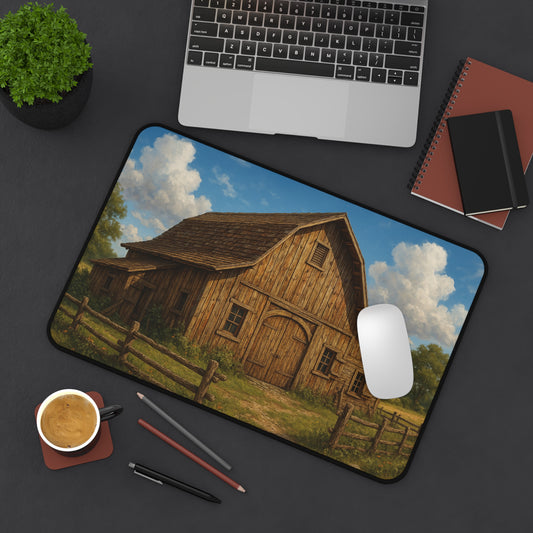 Rustic Barn Desk Mat Country Farmhouse Decor Vintage Western Office Gift for Him or Her Cozy Mouse Pad