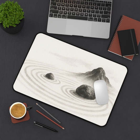 Zen Landscape Desk Mat, Meditation Office Decor, Japanese Inspired Desk Pad, Workspace Essentials, Gift for Home Office