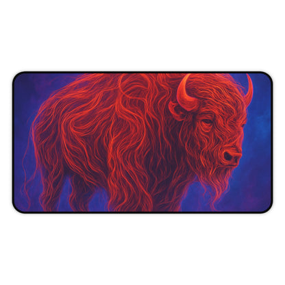 Vibrant Buffalo Desk Mat - Artistic Office Decor for Nature Lovers