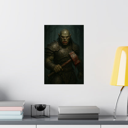“Wrath of the Ironhammer” – Matte Vertical Fantasy Poster