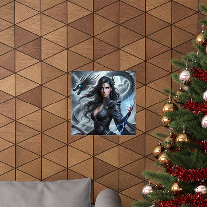 Mythical Fantasy Matte Vertical Poster - Enchanting Dragon Artwork