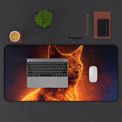 Cosmic Cat Desk Mat - Stylish Gaming & Office Accessory
