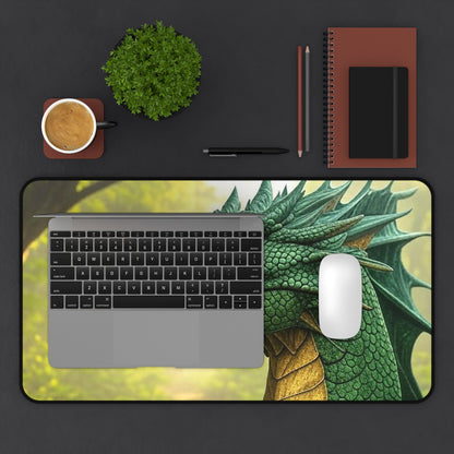 Fantasy Dragon Desk Mat - Gaming Office Decor, Unique Gift for Creatives, Home Office Accessories, Perfect for Student or Gamer, Table
