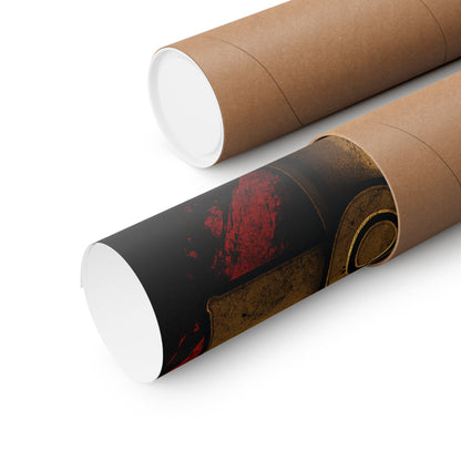 Vertical Poster - Bold Bullet Cross Design
