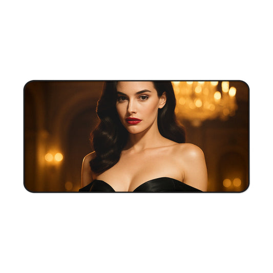 🖤 Sorceress in Scarlet – Fantasy Desk Mat | Gothic Glam Collection
