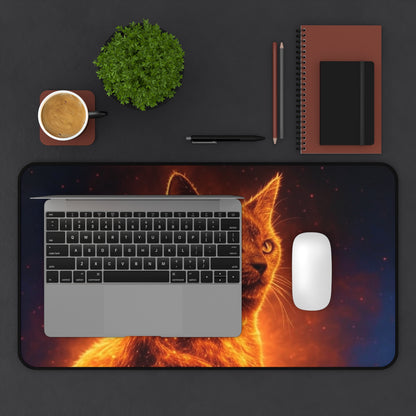 Cosmic Cat Desk Mat - Stylish Gaming & Office Accessory
