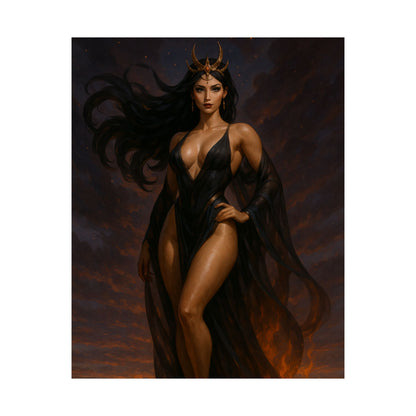 Mystical Goddess Matte Vertical Poster - Enchanting Wall Art for Home Decor