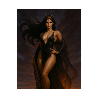 Mystical Goddess Matte Vertical Poster - Enchanting Wall Art for Home Decor