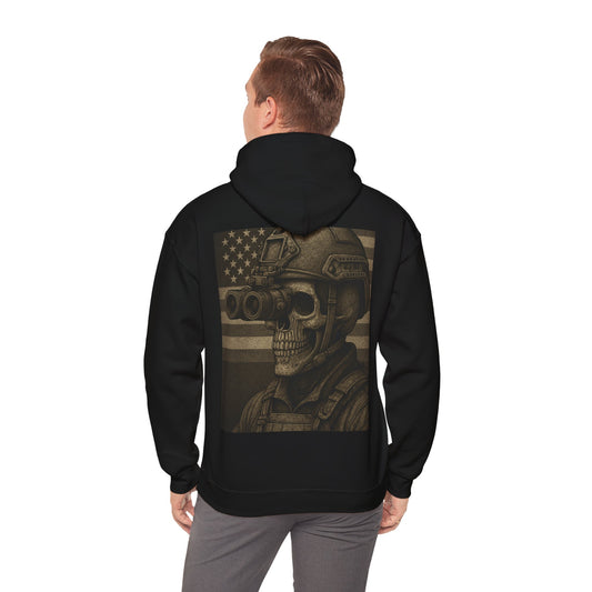 Silent Sentinel – Tactical Skull Hoodie