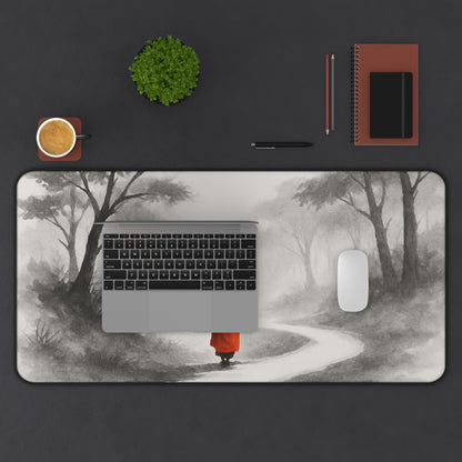 Peaceful Landscape Desk Mat, Meditation Desk Accessory, Office Decor, Zen Yoga Gift, Calm Workspace, Perfect for Mindfulness