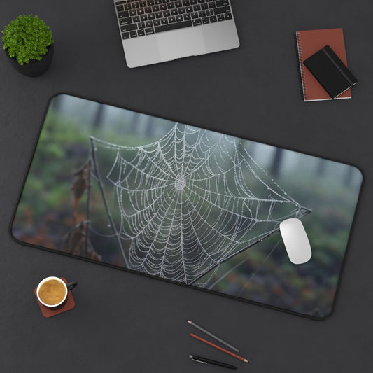 Nature-Inspired Desk Mat with Spider Web Design - Perfect for Home Office Decor 26 $ Home Decor Next Level Mats (Mousepads, Desk Mats, etc.) Arctic Threadworks Arctic Threadworks